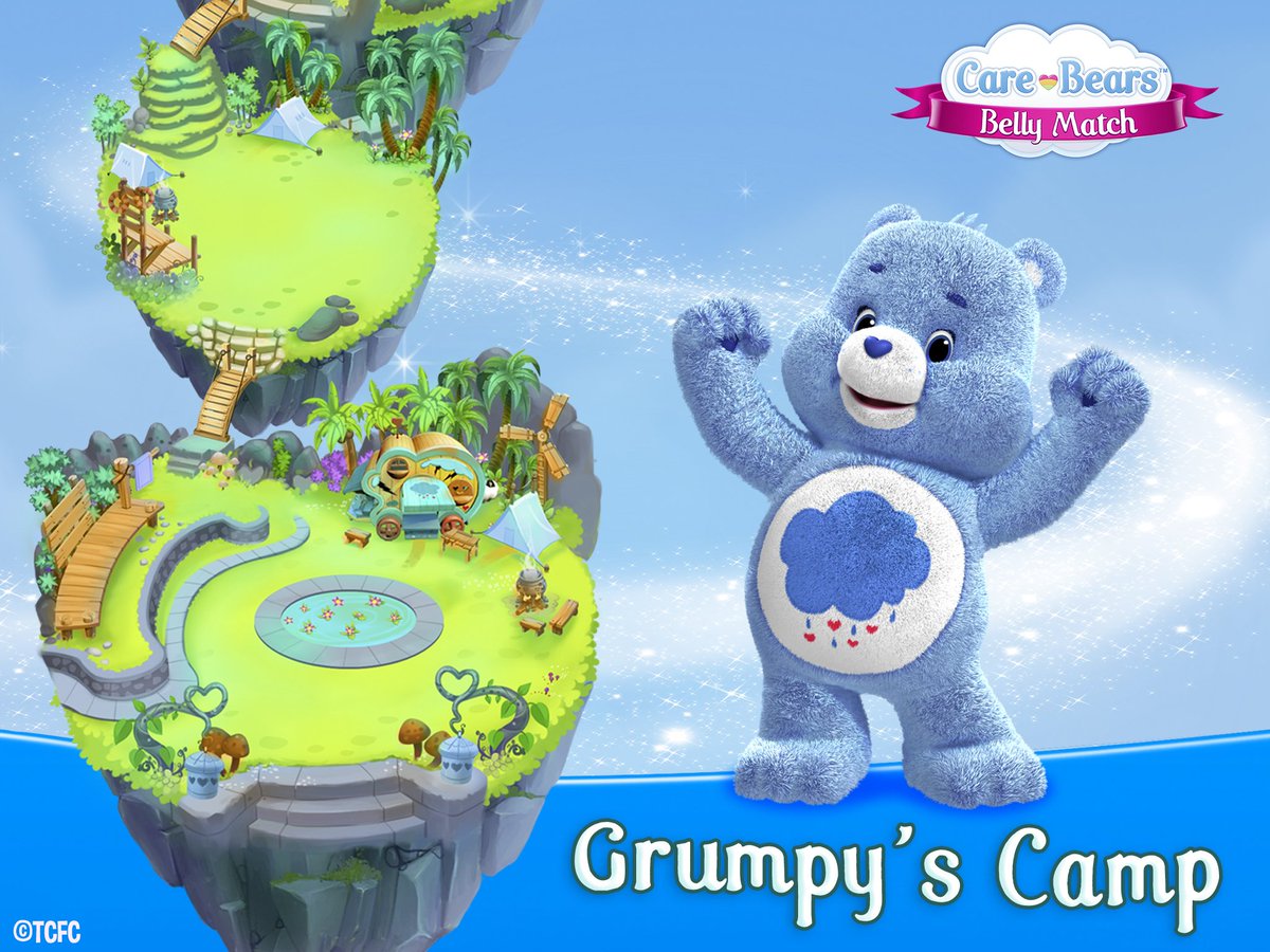 CBBellyMatch's tweet photo. ❤❤Play 15 new levels in Grumpy’s Camp! He doesn’t look so #Grumpy now does he? @Carebearsfriend #BellyMatch https://t.co/ji4SozEOpZ