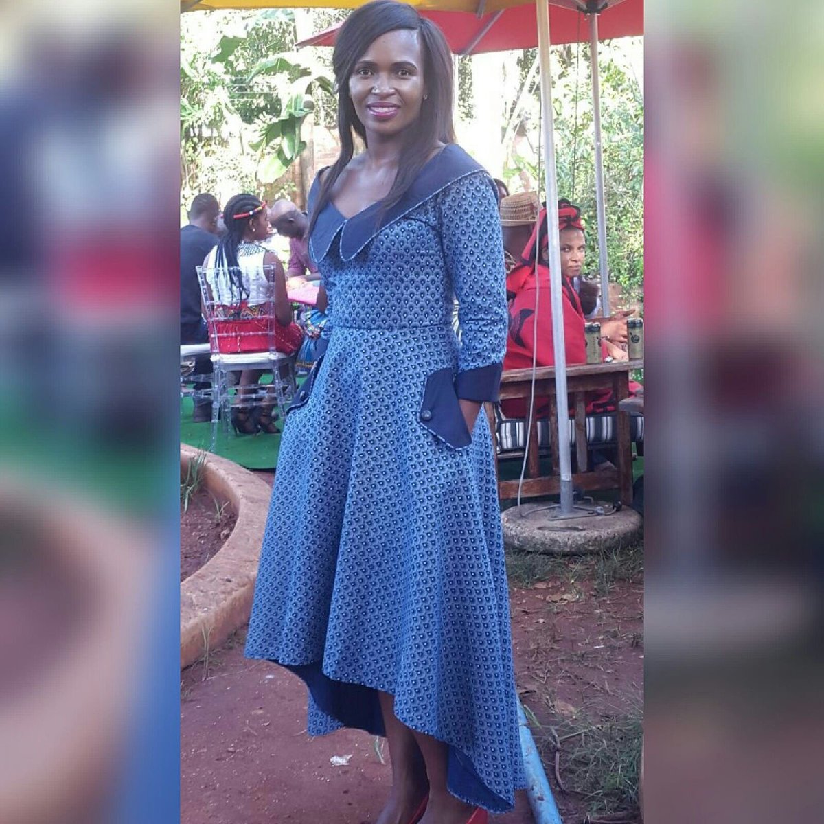 navy traditional dresses