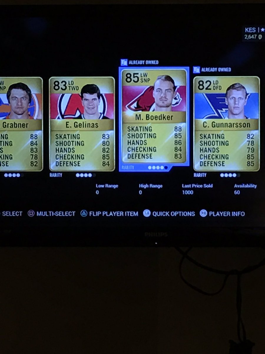 DucksHUT15's tweet photo. @EASPORTSNHL check out this "rare" card in the ultimate pack! Highest rated card in the pack is an 85 what a joke! https://t.co/QTDBkS69hy