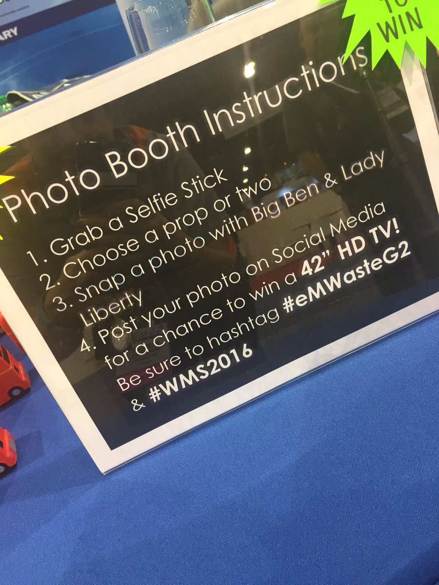 WMSymposia's tweet photo. Be sure to check out Attention IT, Inc. @eMWaste photobooth and enter for a chance to win a 📺. BOOTH#710 #eMWasteG2 https://t.co/Bawa5Vq1lX