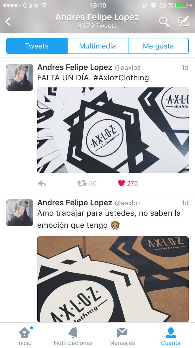 soficas1's tweet photo. "FALTA UN DÍA. #AxlozClothing " -hace un día
ESO QUIERE DECIR QUE... Ya esjxlqlxkktásjehd😭
@aaxloz https://t.co/LTwQ4hGTT3