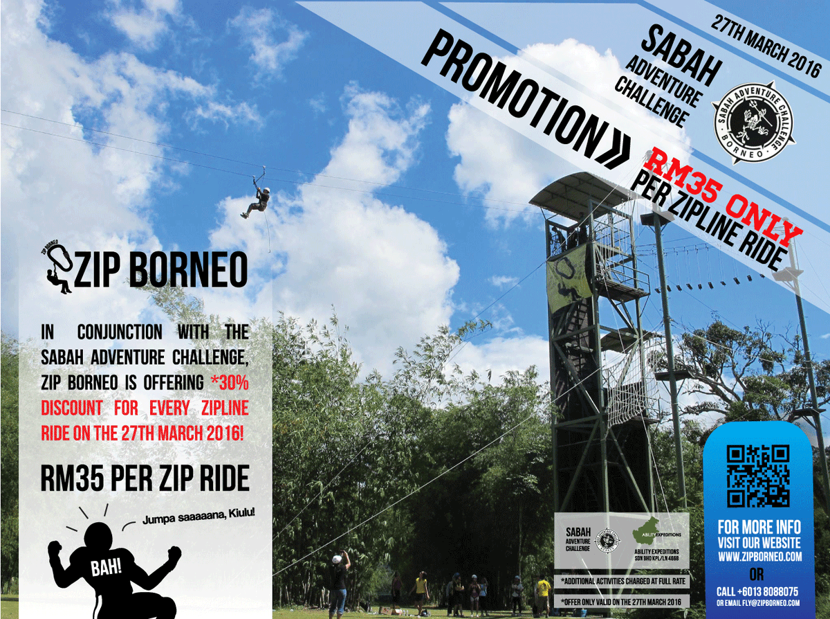 zipborneo's tweet photo. #ZipBorneo is offering RM35 per zipline ride on the 27th March 2016 only!@KKCity @SabahInfo @sabahtourism https://t.co/q5SCepymer