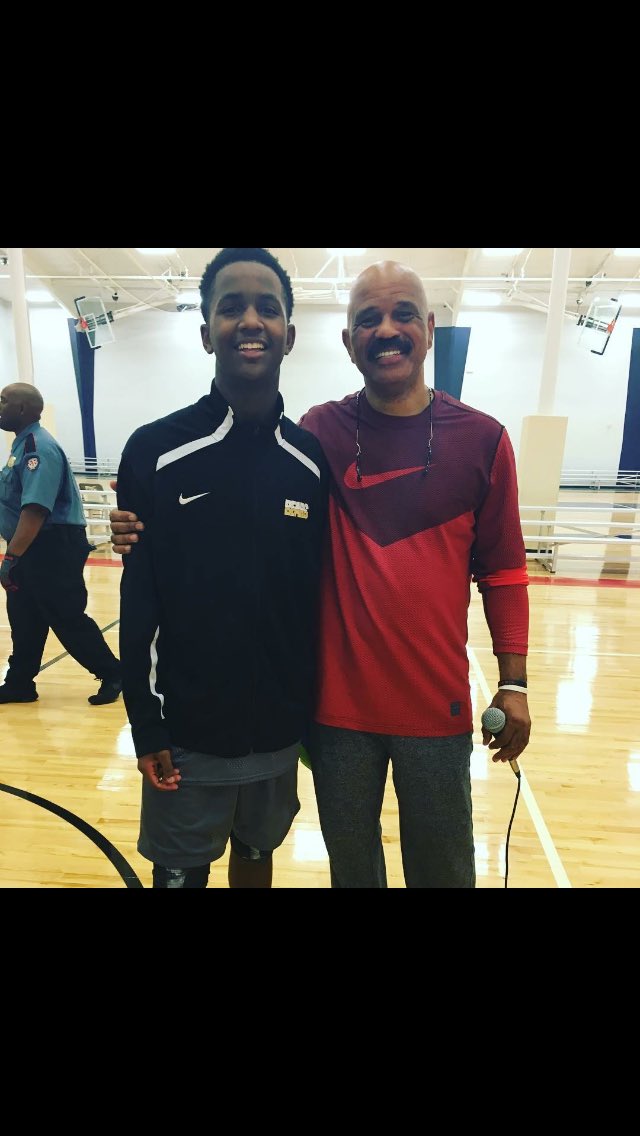 MskiaSharee's tweet photo. My nephew #CamdenBlount & JohnLucas at the tourney. He hit the winning shot @the buzzer in triple OT #Carolinawolves https://t.co/75eY58iJeg
