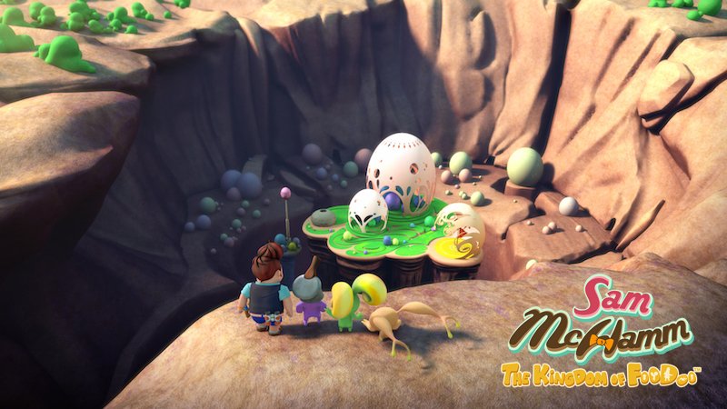 kingdomoffoodoo's tweet photo. Sam and his friends discover all kinds of amazing places. Check out Eggshell Village! #foodoo #sammchamm #animation https://t.co/3dB2rpM6pM
