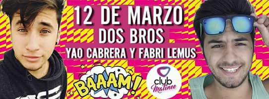Gony00123ok's tweet photo. @FabriLemus7 @yaoecabrera @DosBrosUY  van a estar en club matine???? https://t.co/fJEhhaA6q6
