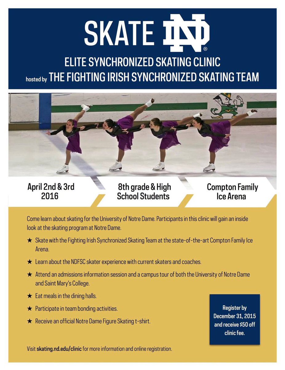 <a href="/PhoenixSynchro/">Phoenix Synchro</a> Have you heard about our clinic!? We would love to have your skaters learn from the #FightingIrish