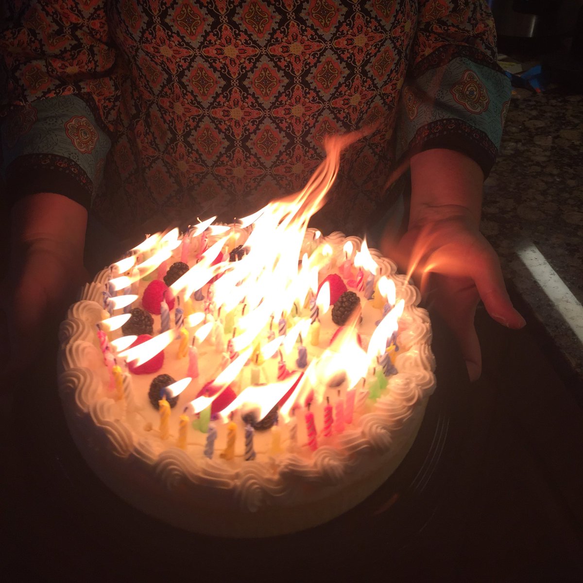 madsforfabs's tweet photo. "i couldn't find an 8 and 3 candle so put 83 candles on it instead" https://t.co/1xBP6cUrm6