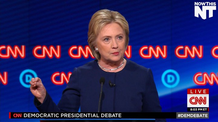 nowthisimpact's tweet photo. Clinton: "I don't support fracking when any locality or state is against it." #DemDebate https://t.co/J4ulLtsC7F