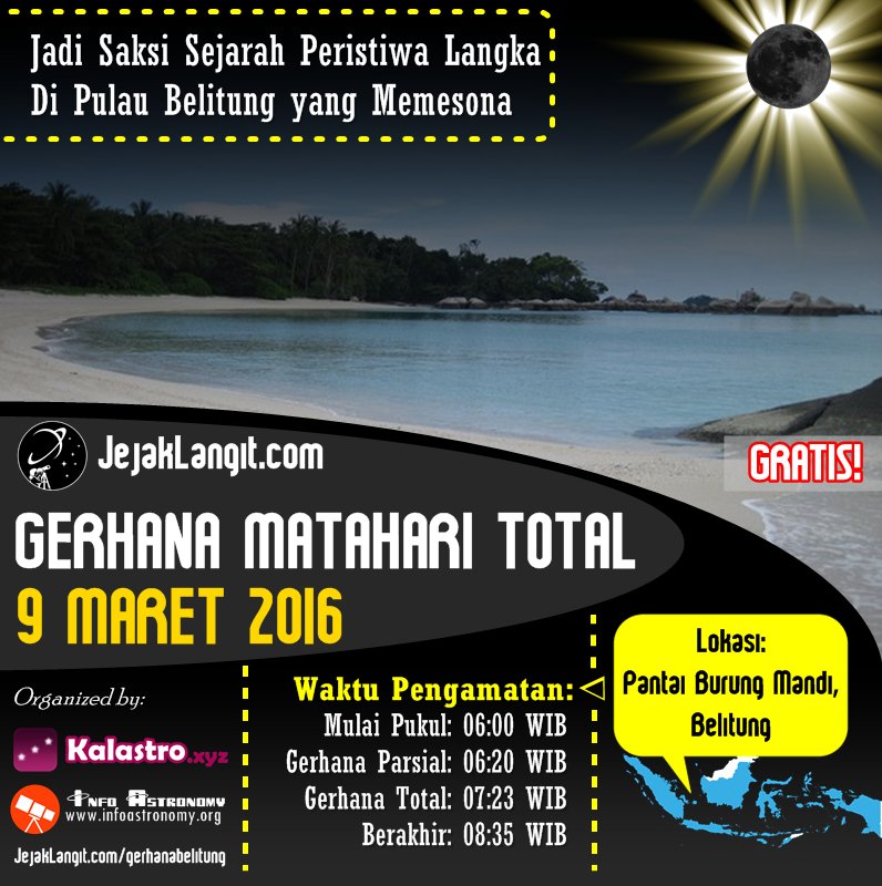 infoAstronomy's tweet photo. Hari ini kami sedang persiapan untuk berangkat ke Belitung. Ingin ketemu? Yuk main ke Pantai Burung Mandi. #GMT2016 https://t.co/TdWRi2ZTTd