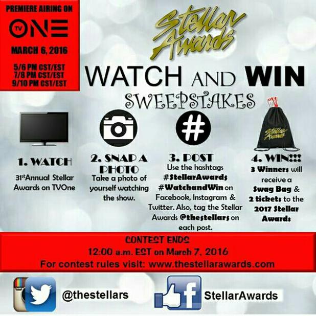 TheStellars's tweet photo. #WatchAndWin to be a part of the #StellarAwards 2017 experience in #SalvationCity #LasVegas. https://t.co/8atSdPOpDV