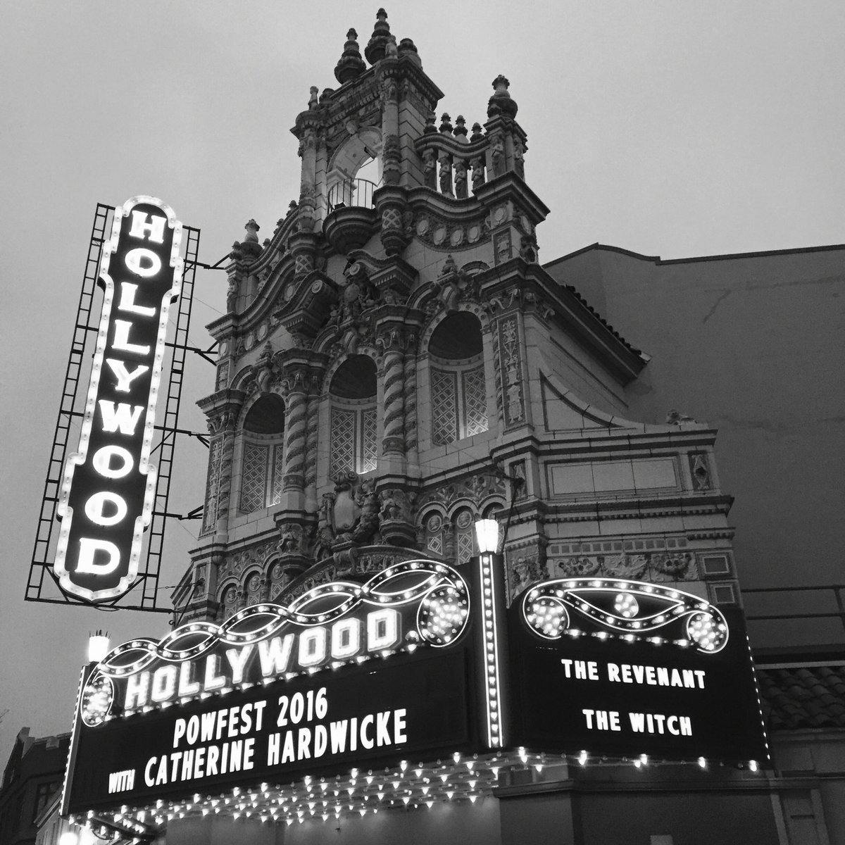 katiefound's tweet photo. Thank you for having me, @HollywoodTheatr. You're so pretty. @POWFest #POWFest2016 https://t.co/XmZjj6xjhv