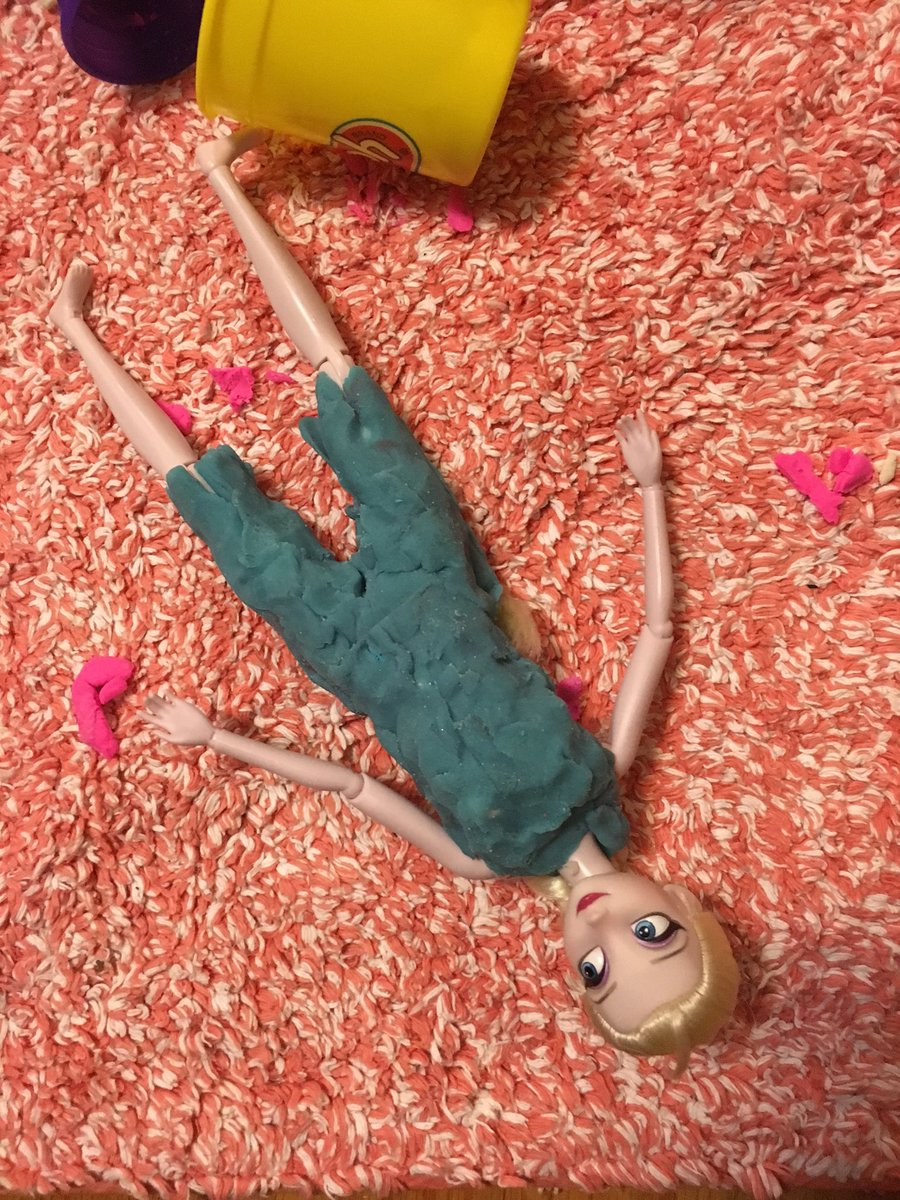 rochele's tweet photo. Elsa encased in Playdoh. Kiyoko written all over this one. https://t.co/vNVhYO0KzQ