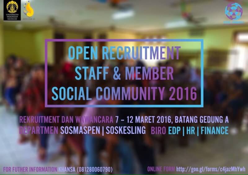 SoscomFEBUI's tweet photo. OPREC SOSCOM FEB UI 2016

Hai FEBulous!
penasaran &amp; tertarik dngn hal yg berbau sosial? Tenang kita punya solusinya! https://t.co/v5oKSKAWs8