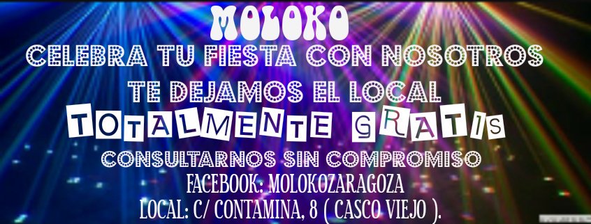 Pubmoloko's tweet photo. Celebra tu fiesta con nosotros!!! Consultanos sin compromiso!!!
Local, facebook o móvil 663153968
Te esperamos!!! https://t.co/xjLUFgiyeC