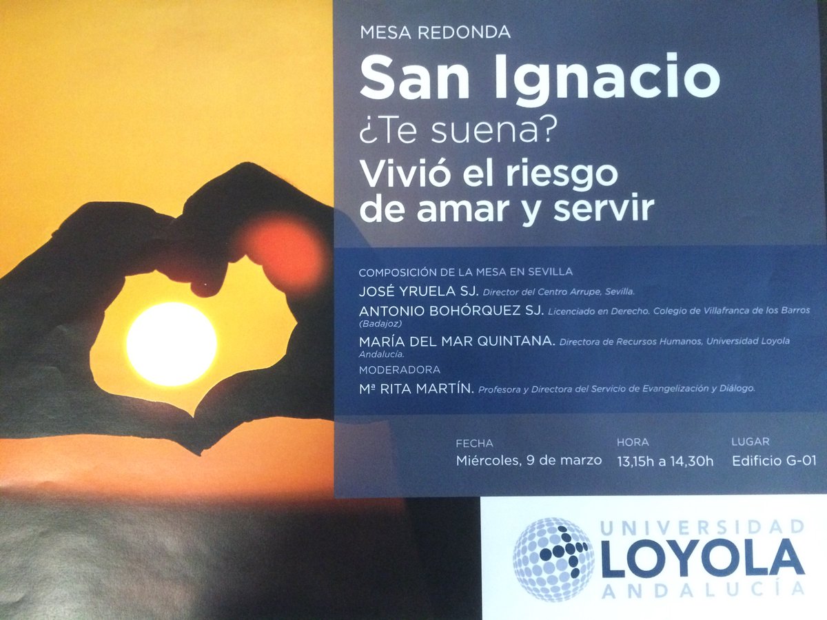 LoyolaSED's tweet photo. Esta semana en @LoyolaAnd celebramos a San Ignacio. Reserva el MIÉRCOLES en tu agenda. @LoyolaSRI @LoyolaVOL https://t.co/7ki6Wx2p56
