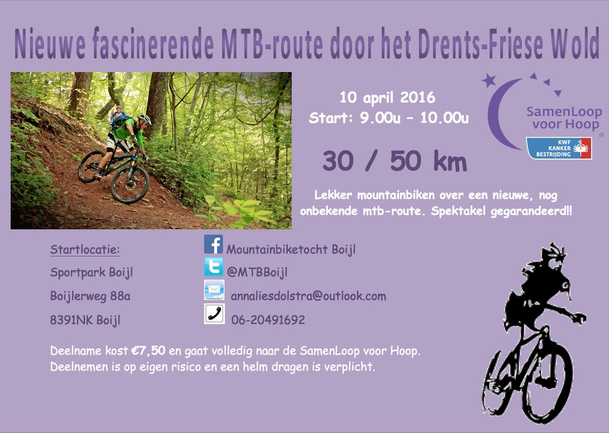 MtbBoijl's tweet image. En ja hoor! Ook dit jaar leuke mountainbiketocht in Boijl. Nieuwe route, nieuwe kansen. Blok 10 april en doe mee!!!