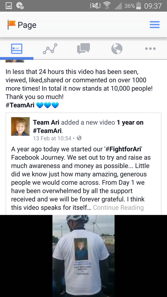 ari_rainford's tweet photo. So much support &amp; awareness! Thank you so much! #TeamAri 💙
#Rainbows #TheRyanLeeTrust #CLICsargent https://t.co/QaXSL8tcNf