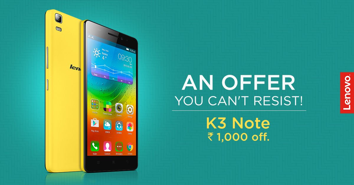 Lenovo_in's tweet image. The #K3Note is available at @Flipkart &apos;s Big Shopping Days for a killer price. Buy Now: goo.gl/foyXlM