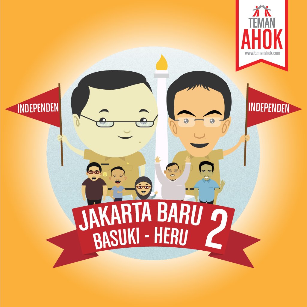 Teman Ahok Resmi Usung Psangan Ahok - Heru. Cerita &amp; Siaran Pers &gt;&gt; temanahok.com/artikel/139-te…  #AhokHeru #JakartaBaru