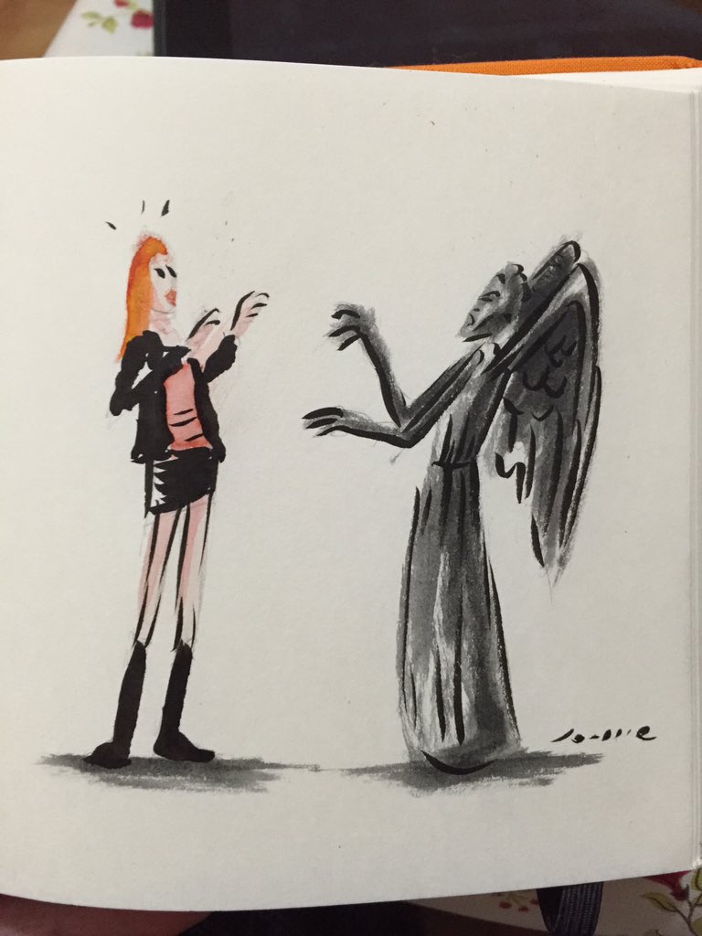 jaumica's tweet photo. #amypond #weapingangel by #jaumefarres #doctorwho #ink #watercolor https://t.co/ezoKgyuX24