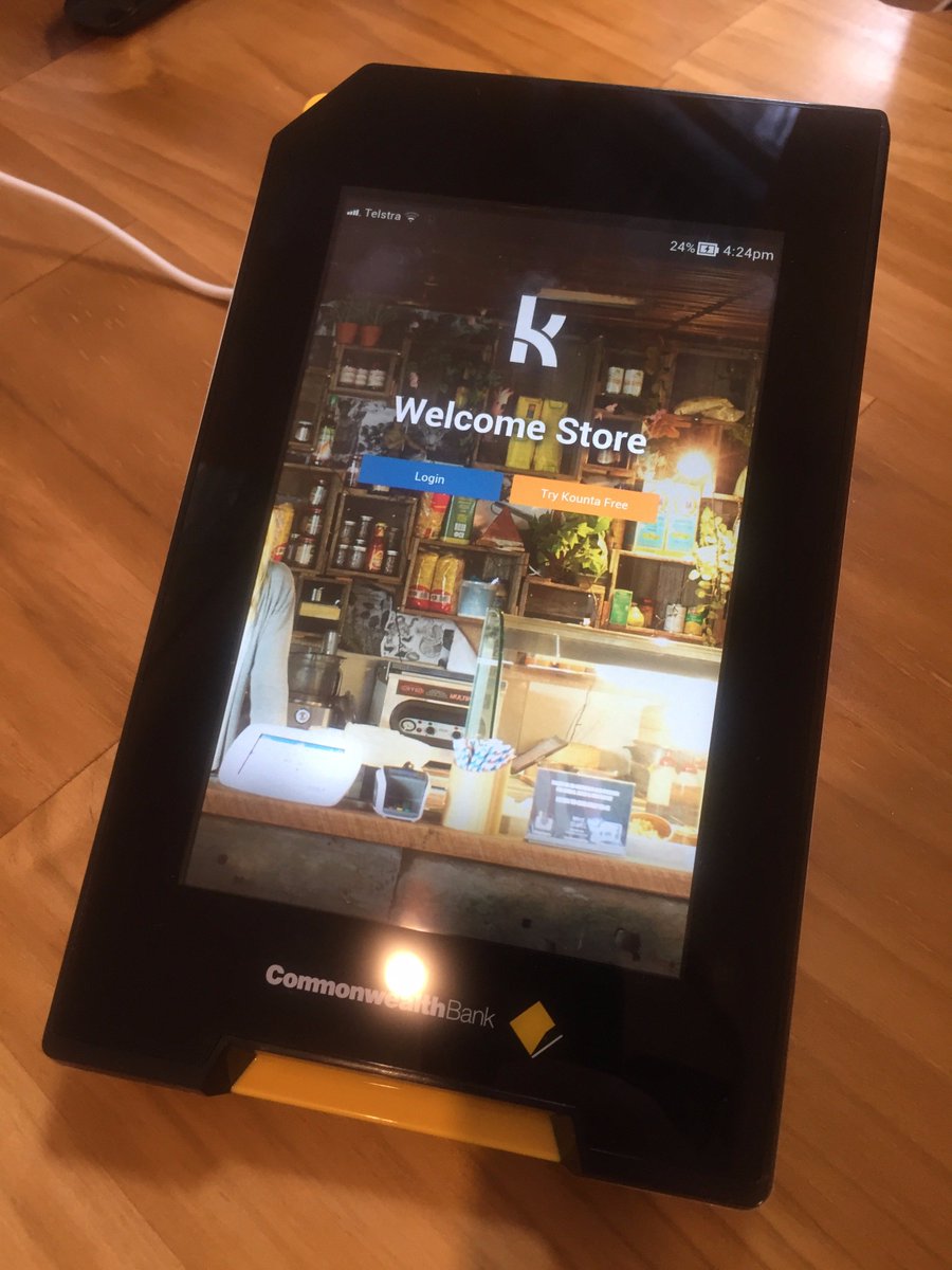 ElevateCloud's tweet photo. A black box named #Albert from @Commonwealthbank has arrived with another friend @kounta. #perfect #POS #Integration https://t.co/pQTQNtdTEf