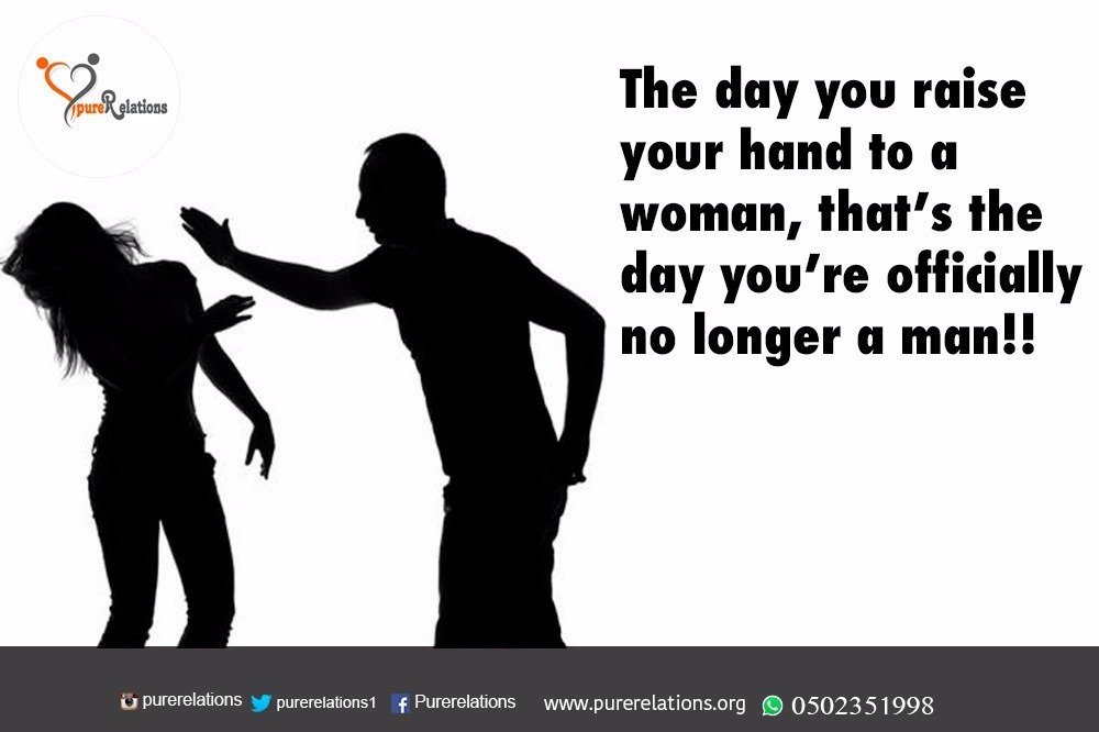 purerelations1's tweet photo. Being a man is not a matter of strength.. #UseYourBrain #Purerelations https://t.co/0WbenPY7mA