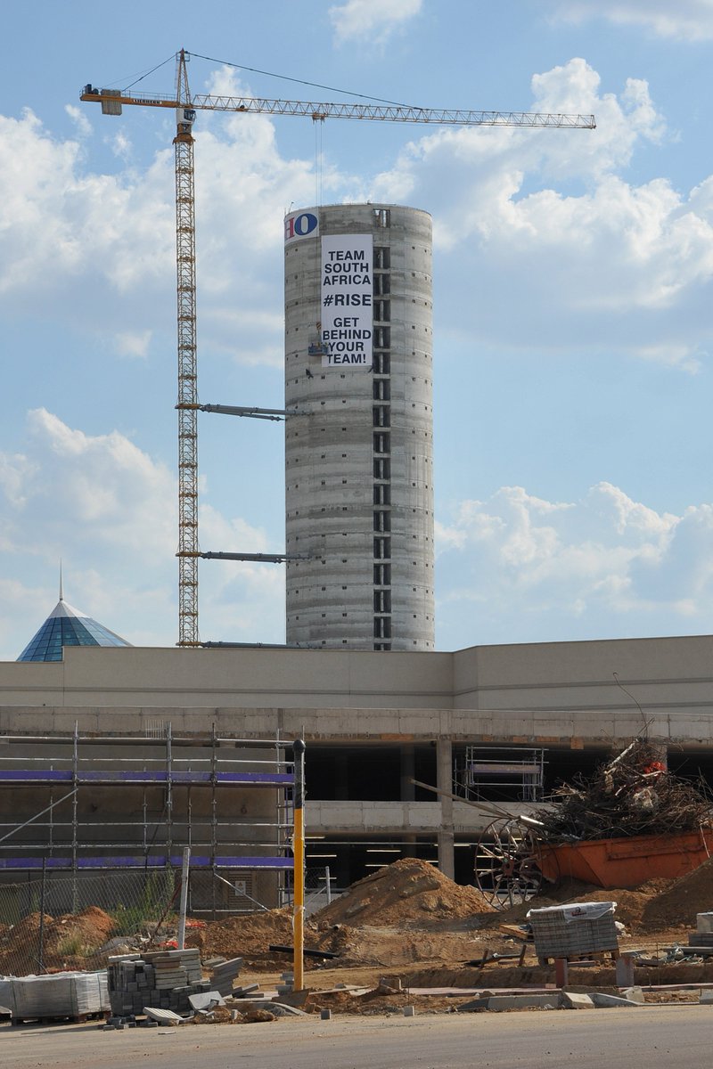 Interesting banner being erected in Jhb today.  Anyone seen it? 
South Africa must #Rise
#teamSARise