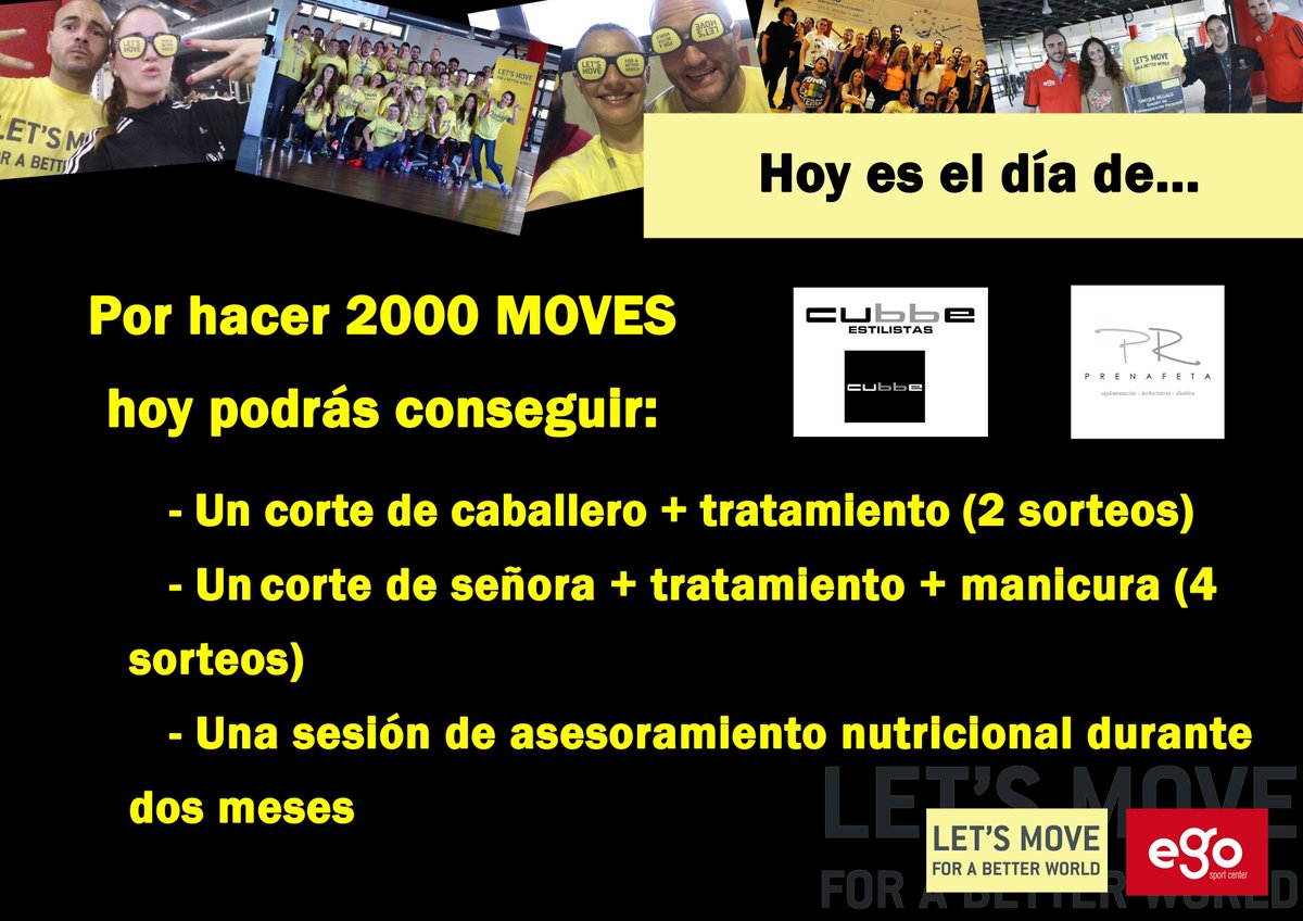 EgoSportCenter's tweet photo. #Cubbe y #Prenafeta sortean hoy cortes de pelo, tratamientos y asesoramiento nutricional en el #RetoLetsMoveEgo2016 https://t.co/XbMRngks1f