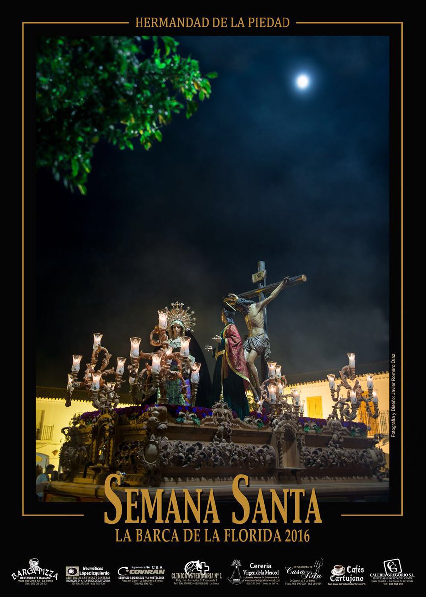 PiedadLaBarca's tweet photo. Cartel Semana Santa 2016. @aytolabarca @LevantaDigital @elpertiguero @cofrademania @luzdepasion @ondasdepasion https://t.co/3RI8wNAUE4
