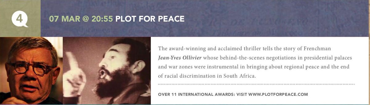 Ichikowitz's tweet photo. Back by popular demand
@Ichikowitz award-winning #PlotforPeace shows tonight on  @190ED 20h55 #RainbowMakers https://t.co/tEimQ9evVu