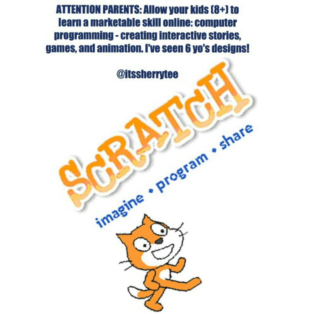itssherrytee's tweet image. A skill kids can generate cash flow w/ in time &amp;amp; have FUN! #investinkids #scratchmit #animation #programming #games
