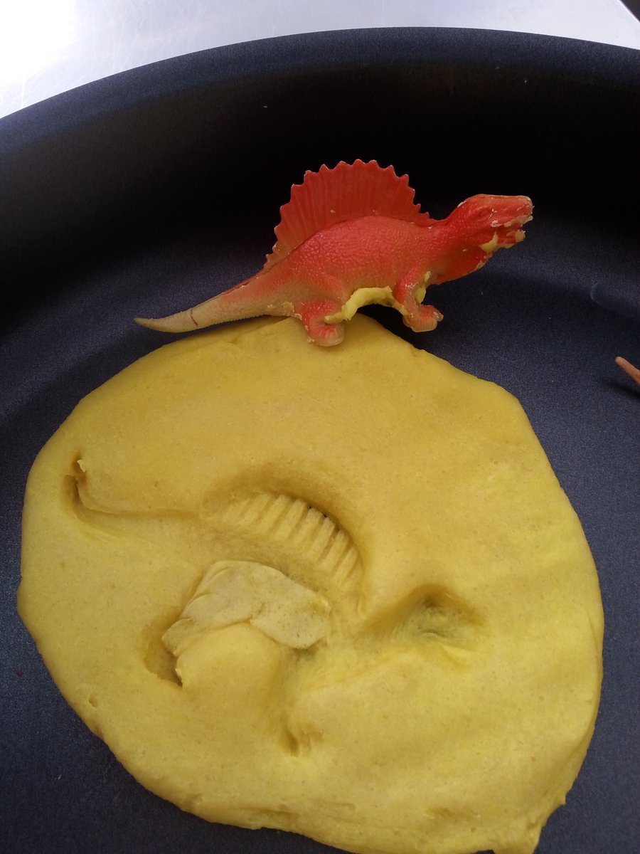 les apprenants de la classe de EB4(F) font des fossiles avec la päte à sel 
@DawhaHighSchool