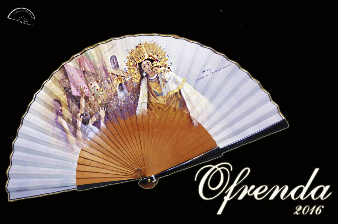 Abanicos Carbonell amb la patrona de tots el valencians, també estarà present a l'ofrena. #Falles2016