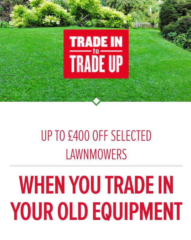robsonandcowan's tweet photo. With the #gardening season almost here it's time to #TradeInToTradeUp from @Honda_UK on all your #Lawnmowers needs https://t.co/WGHhN8pIgh