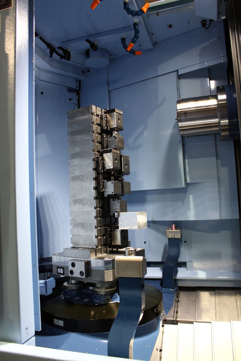 Matsuura_UK's tweet photo. UK Customer machine - tailored to their process; 15 pallets, 320 tools #CNC #Renishaw #Matsuura #Microloc #ukmfg https://t.co/aPJlMVYG5e
