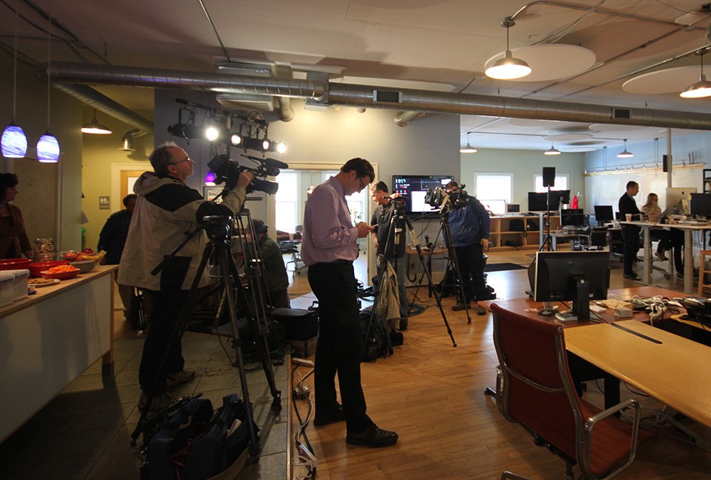 atomicobject's tweet photo. Lots of activity here as we get ready to host @HillaryClinton on her #GrandRapids campaign stop. #Decision2016 https://t.co/Q7nJRw7avv