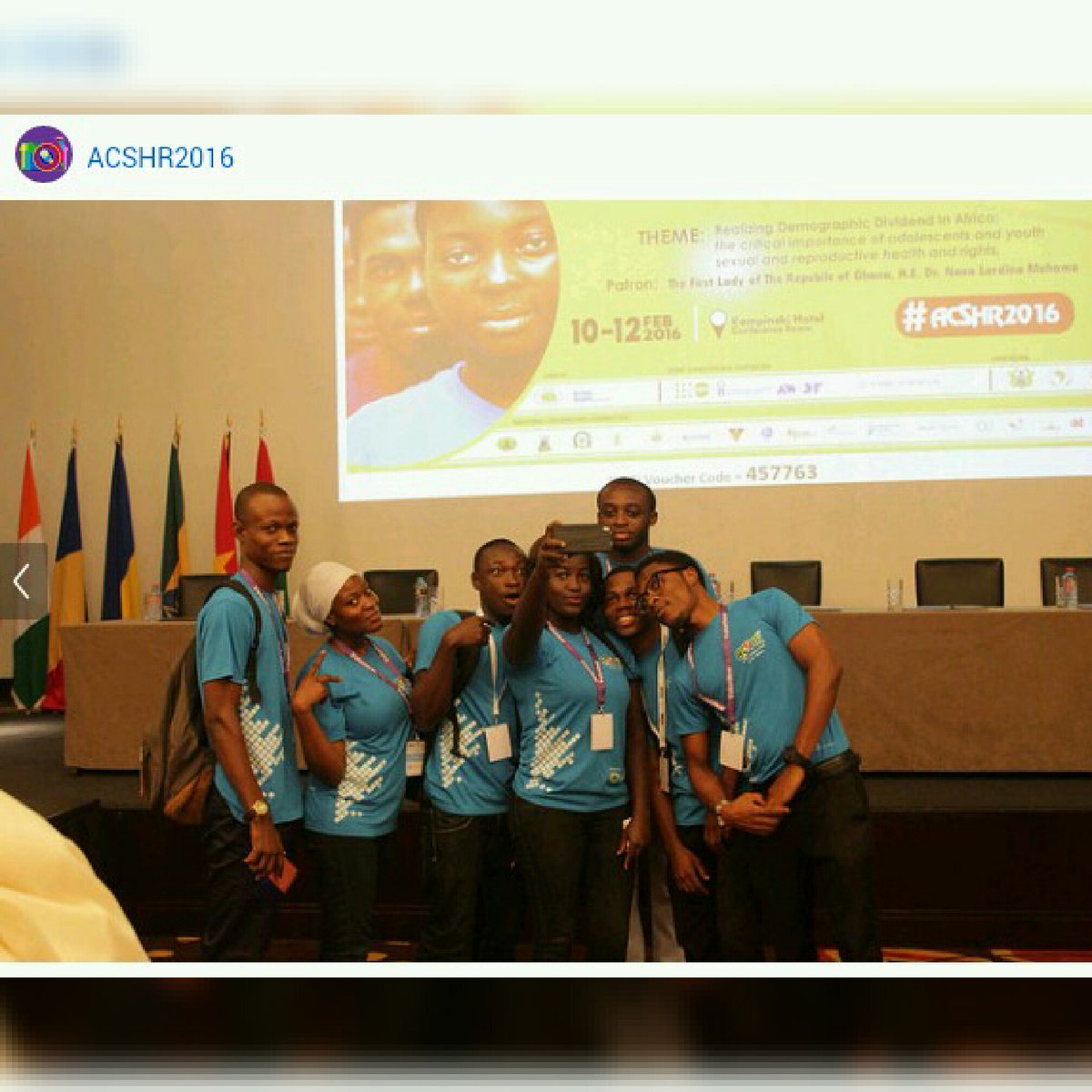 PrissyGaps's tweet photo. Fav picture from #ACSHR2016 we just couldn't get enough of the selfies.@cmghana u guys rock!! ๐โ๐๐ https://t.co/Tp977rTOXV