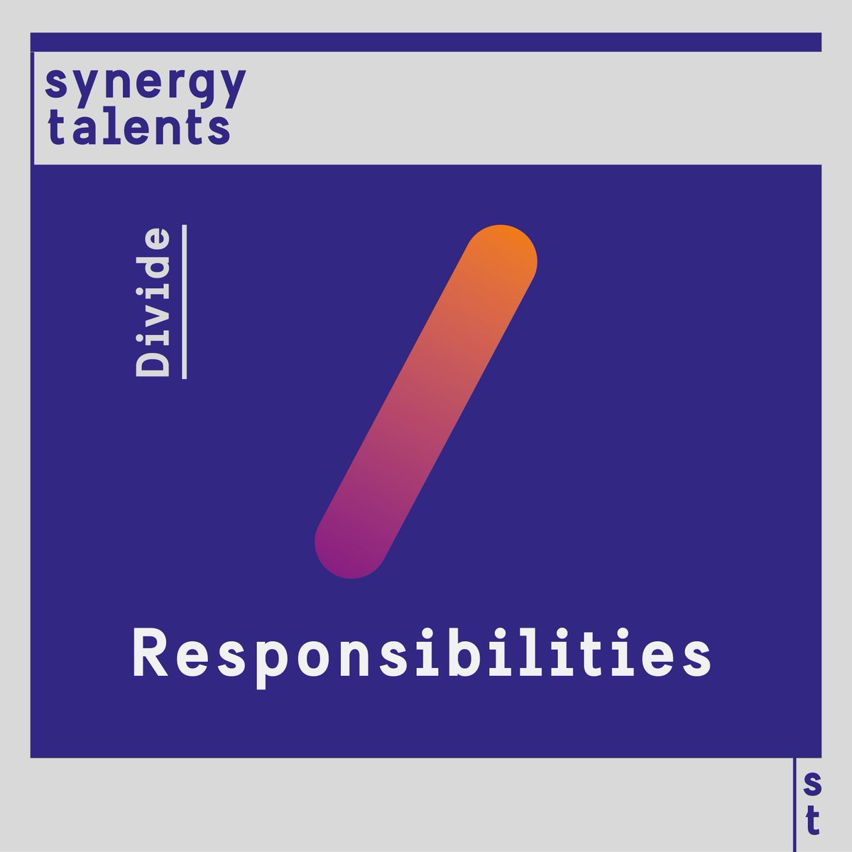 SynergyTalents's tweet photo. Don’t keep everything in one box. Divide your #work tasks. #NewVisualIdentity https://t.co/eDgxkJFVB8