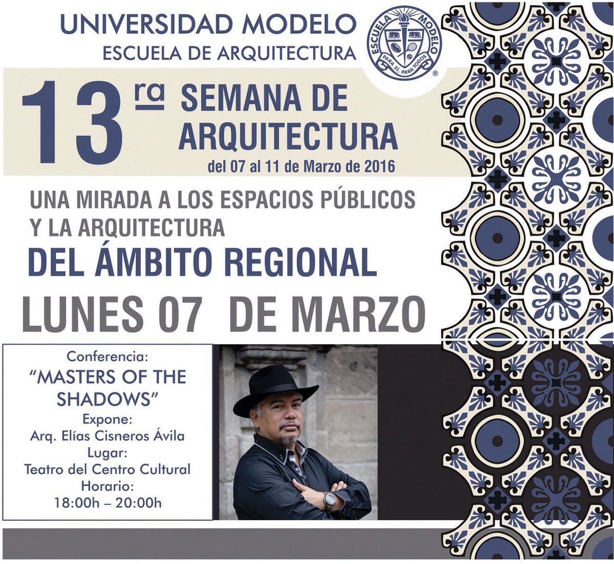 333Luxes's tweet photo. Acompañanos hoy en el marco de la 13a Semana de Arquitectura de la @unimodelo #masteroftheshadows #lightingdesign https://t.co/Fgov763ok4