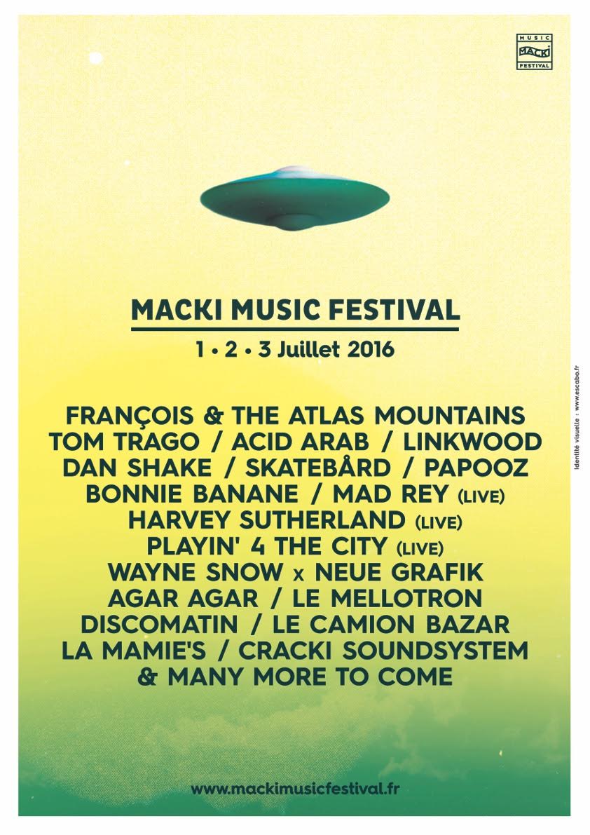 Premiers noms du <a href="/mackimusicfest/">Macki Music Festival</a>, rdv du 1er au 3 juillet à Paris &amp; Carrières-sur-Seine : bit.ly/1R2AQOs