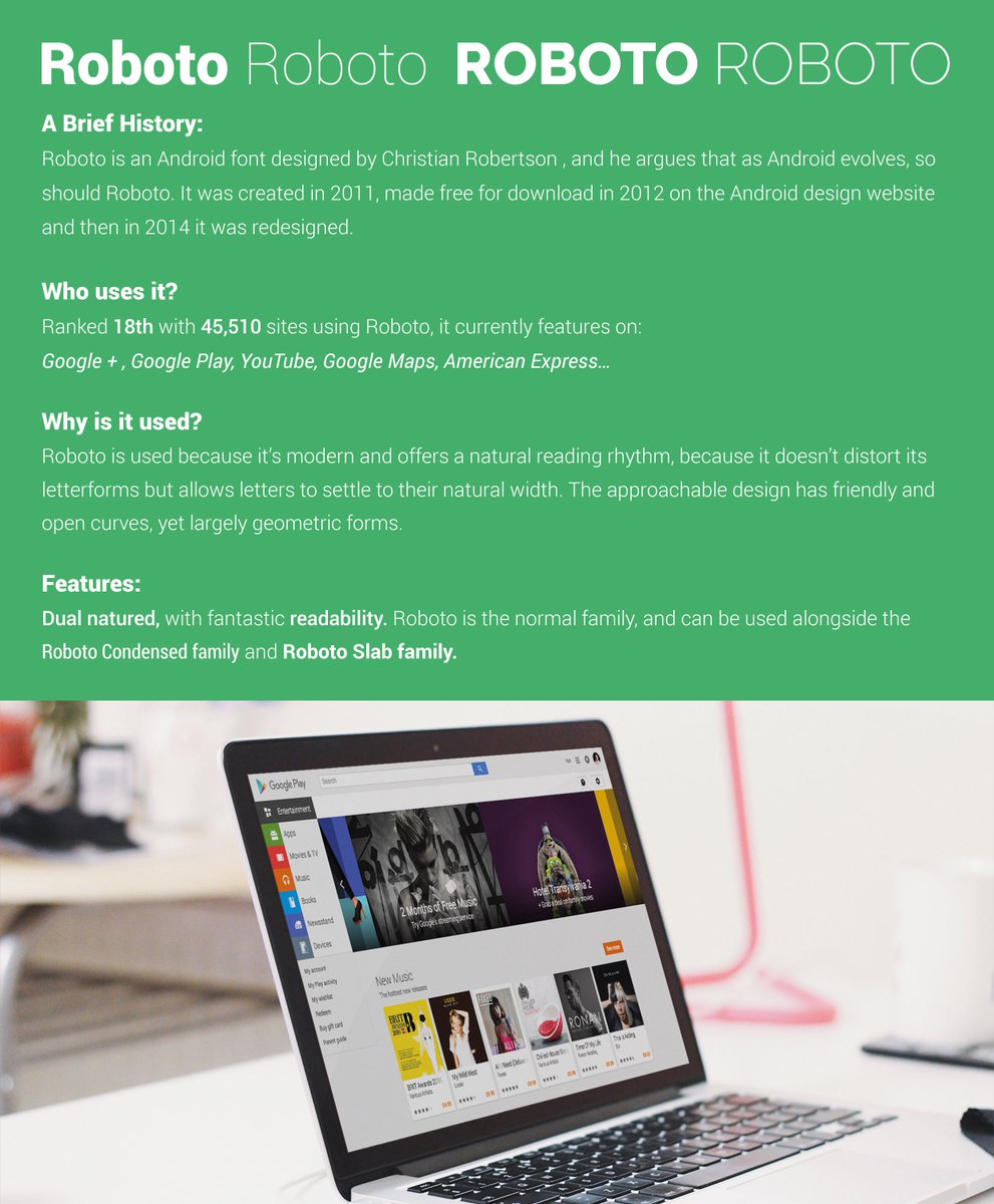 ClickyMedia's tweet image. We've declared this week as #font week! Here's day one of our #clickytop5 Google Fonts clicky.co.uk/2016/03/clicky…