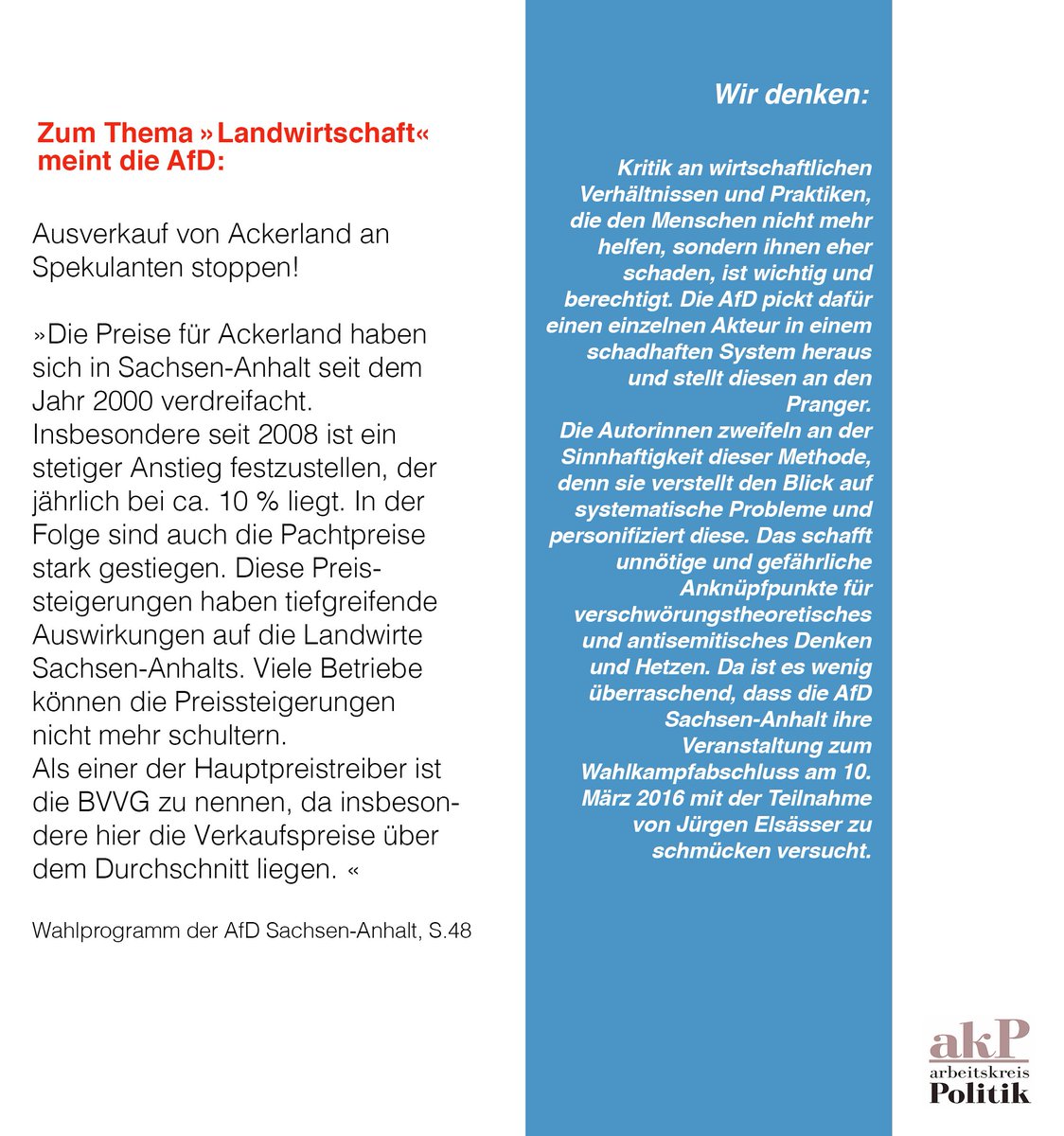 AfD_Kritik's tweet photo. Die #AfD LSA lädt zum Wahlkampfabschluss den Rechtspopulisten &amp; Verschwörungstheoretiker #JürgenElsässer Kein Wunder https://t.co/smX4Hr4CYn
