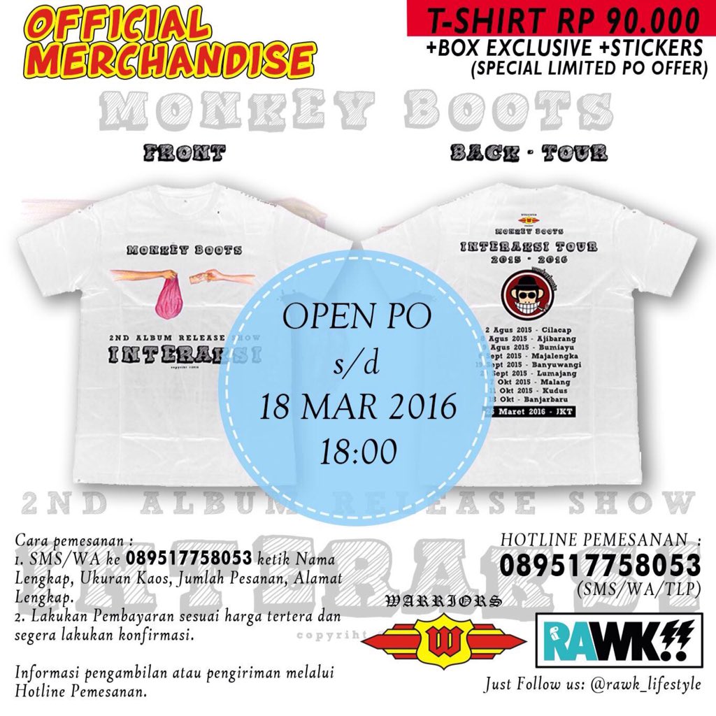 Open Po T-shirt+box exclusive+sticker (special limited po offer) cara pemesanan lihat di photo/gambar