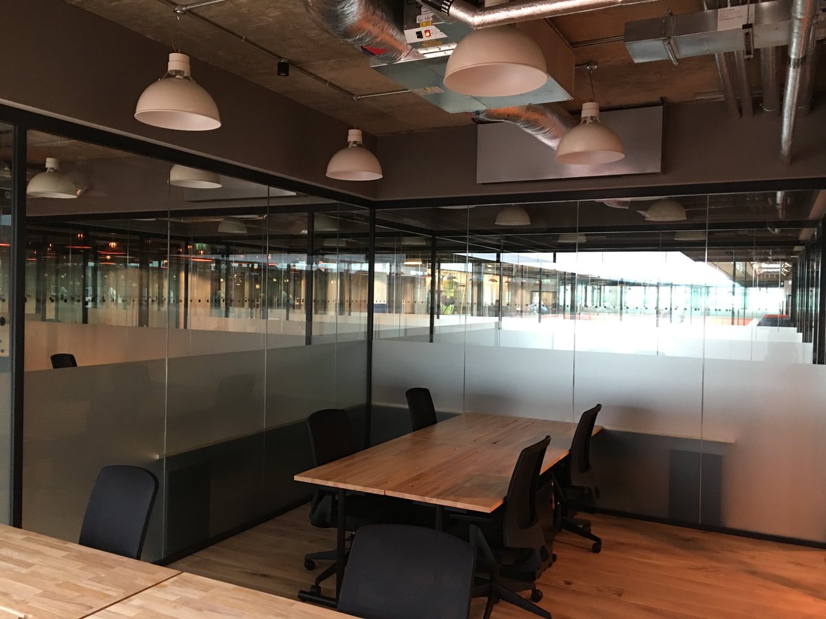 PartitionG's tweet photo. DDA dots, privacy banding &amp; digital print gives the finishing touch this rapidly-growing London business deserves! https://t.co/ODFV5U6RMj