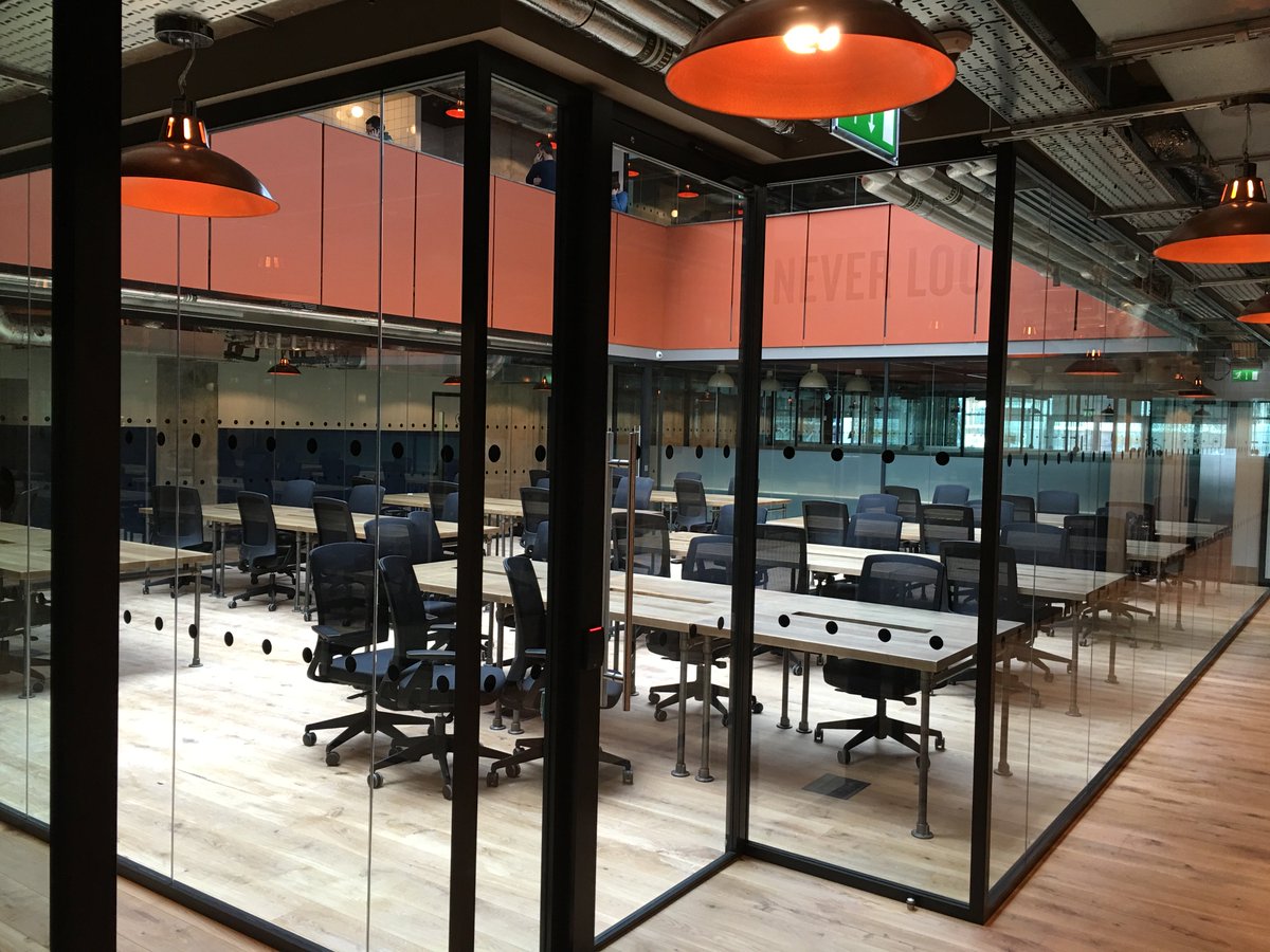 PartitionG's tweet photo. DDA dots, privacy banding &amp; digital print gives the finishing touch this rapidly-growing London business deserves! https://t.co/ODFV5U6RMj