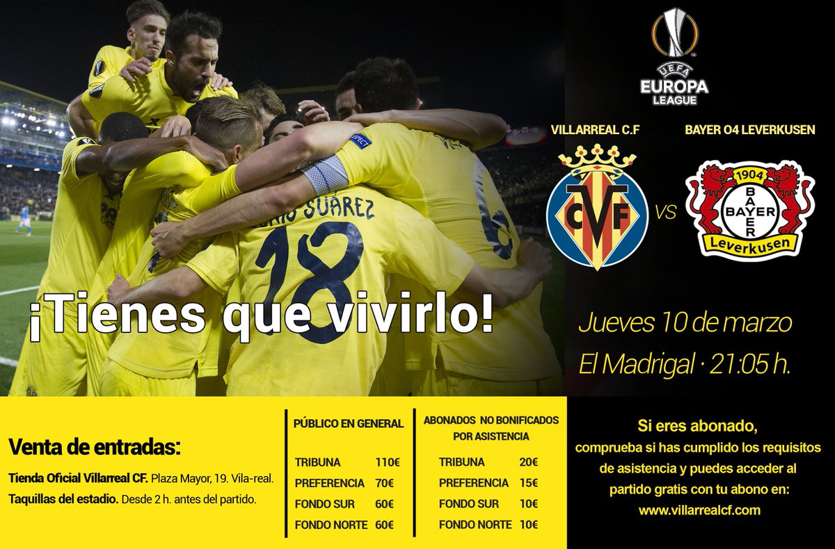VillarrealCF's tweet image. #CVFNews | La fidelidad tiene premio ante el Bayer Leverkusen el jueves. #UEL 
villarrealcf.es/noticias/indic…