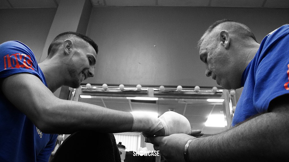 SSportsltd's tweet photo. @Pro_CharlieW getting his hands wrapped before he entered the ring and got the victory on Saturday #PTFN #ukboxing https://t.co/PTHNvZt1VV
