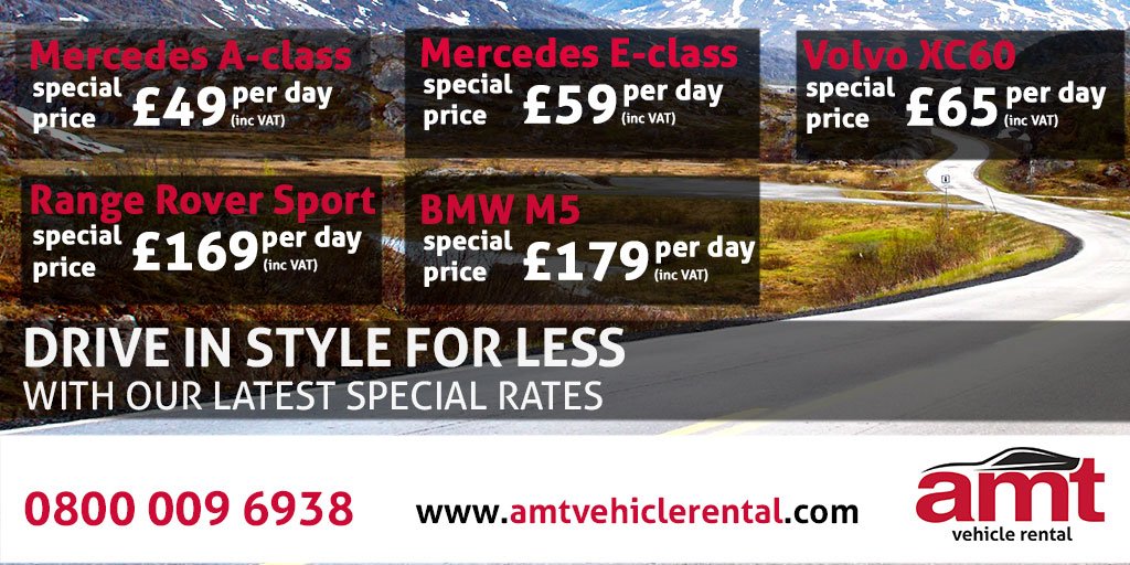 AMTAutoUK's tweet image. see our #unbelievablerates this week amtvehiclerental.com/latest-deals/ #rental #luxury #car #deals