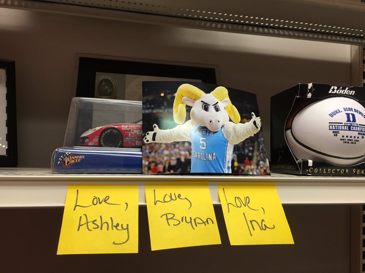 jcschmidt7's tweet photo. I knew it was coming... found this in my office this morning haha #lovemyteam #dukefanforever https://t.co/q2BOVTQ1G8