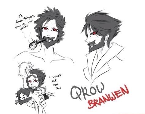 "I had to shave my badass beard because Ruby and Yang kept banking at it." Actually is crying "I miss it...."